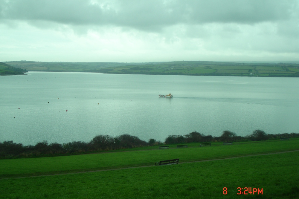 A lone boat in the River Camel